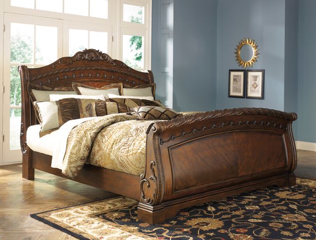 Millennium® By Ashley® North Shore Dark Brown California King Sleigh Bed-2