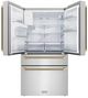 ZLINE Autograph Edition 36" 21.6 Cu. Ft. Stainless Steel Counter-Depth French Door Refrigerator with Water and Ice Maker in Fingerprint-Resistant and Champagne Bronze Helix Handles-4