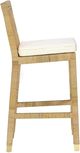 TOV Furniture Amara Cream/Natural Rattan Bar Stool-4
