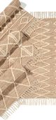 Giftcraft 4-Piece Cream/Tan Assorted Cotton Rug with Fringe Set-1