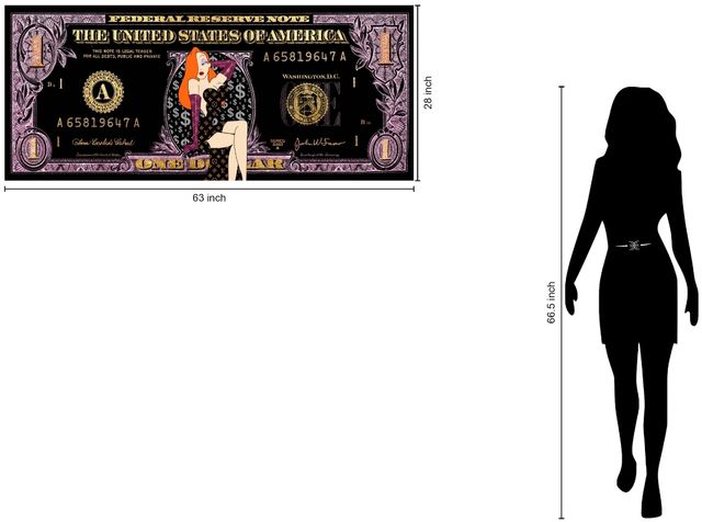 Classy Living Expressive Jessica Rabbit Money Wall Art-2