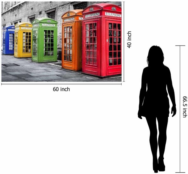 Classy Living Phone Booths in Color Wall Art-2