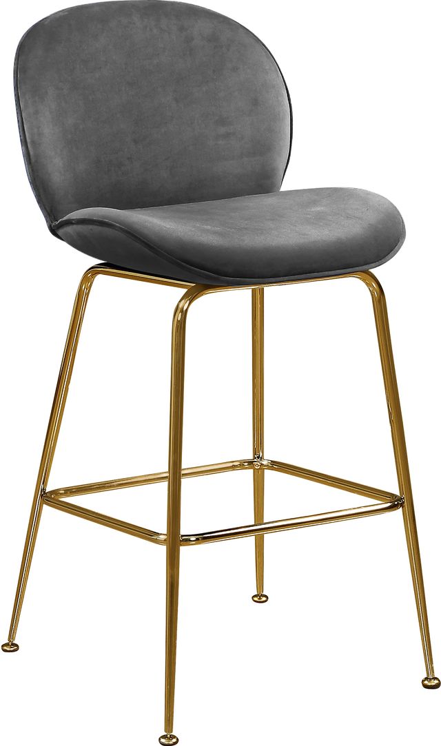 Meridian Furniture Paris Gray Velvet Counter Stool-0