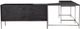 Four Hands Trey Black Wash Desk with Filing Credenza-2