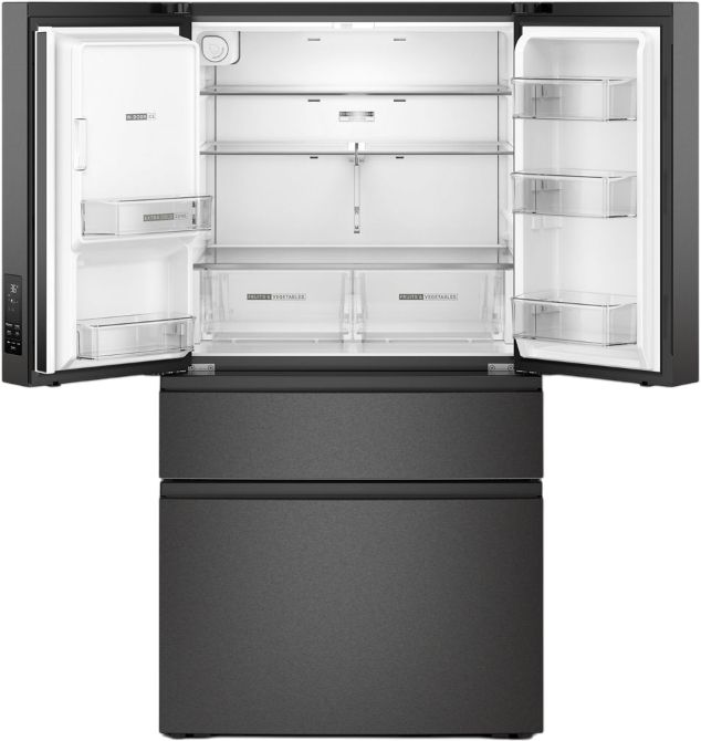 Whirlpool® 36" 28.9 Cu. Ft. Print Resistant Black Stainless Steel French Door Refrigerator with Flexible Temperature Drawer -1