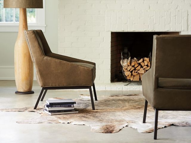 Lexington Home Customizable Kitano Amani Leather Chair with Charcoal Base-1