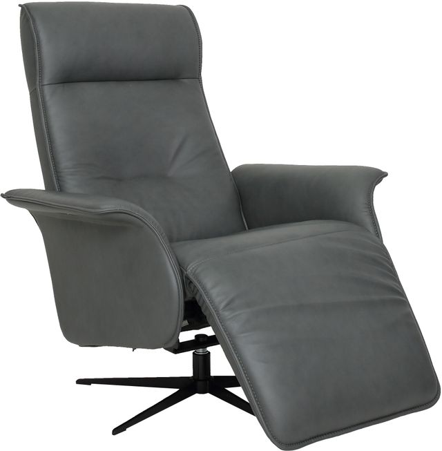 Fjords® Modern Living Finn Grey Small Dual Motion Swivel Recliner-1