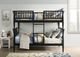 Coaster® Abram Black Youth Twin Over Twin Bunk Bed with Ladder-1
