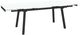 Amisco Customizable Lewis 91" Rectangular Extendable Table with 0.5" White Glass Top and 2 Leaves-1