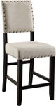 Furniture of America® Sania 2-Piece Antique Black-Beige Bar Chair Set-0