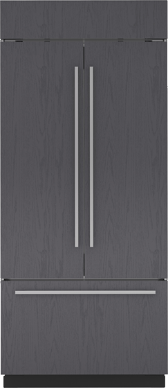 Front view of the Sub-Zero® Classic Series 36 in. 20.5 Cu. Ft. Panel Ready French Door Refrigerator