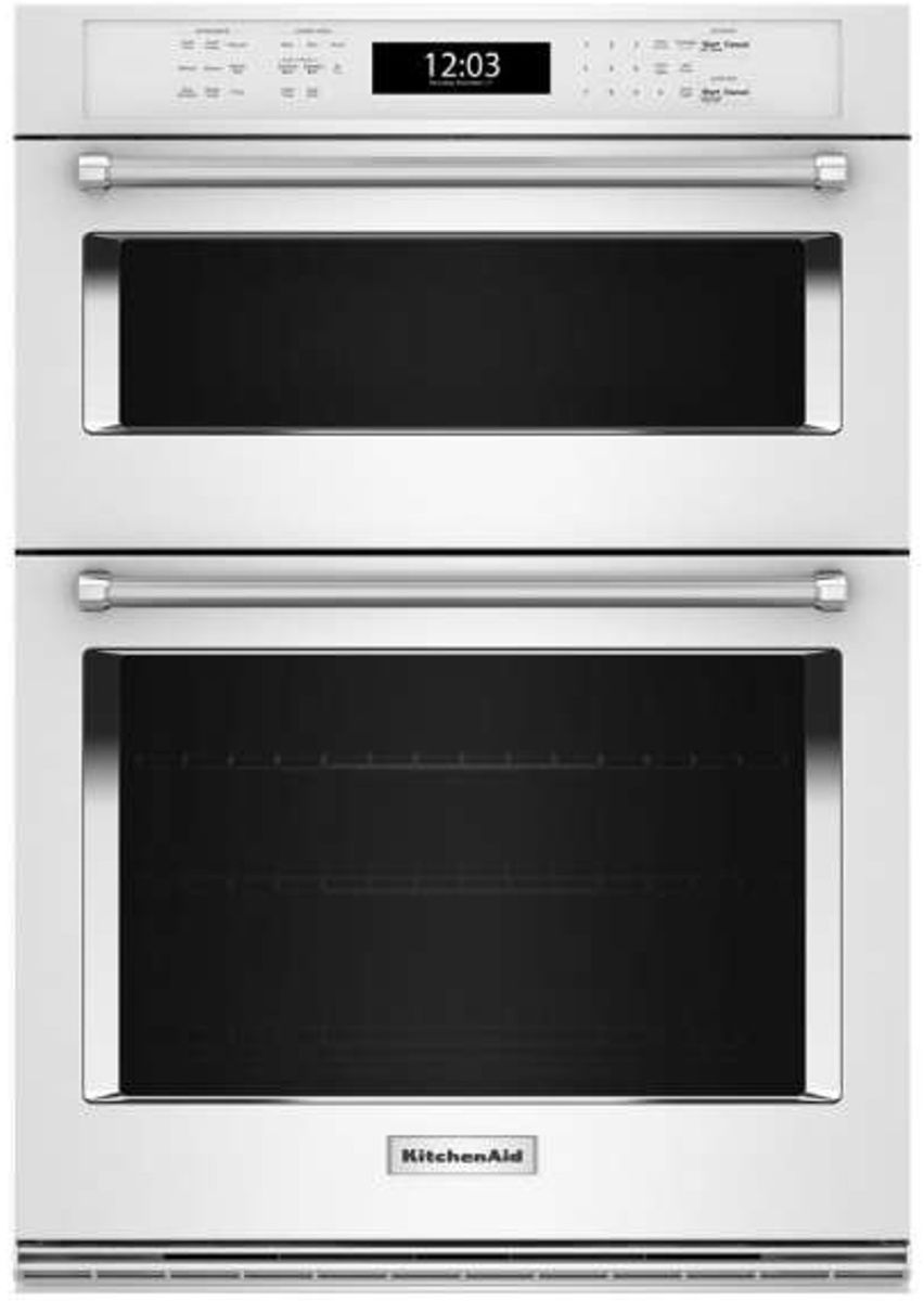 Top KitchenAid Convection Over-the-Range Microwave in White