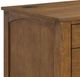 Elements International Portico Brown Oak Half Pedestal Desk with Power/USB-4