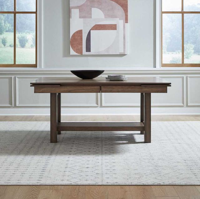 Liberty Furniture Brook Bay Sandstone Trestle Dining Table-2