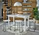 Universal Explore Home™ Modern Farmhouse Reid Pepper/Picket Fence Counter Stool-1