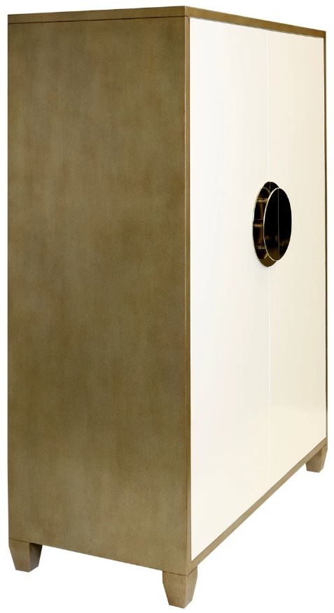 Harp & Finial® MGM Ivory/Tarnished Silver Cabinet-2