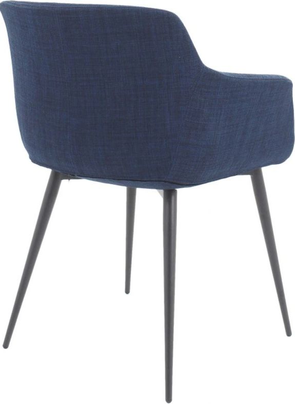 Moe's Home Collection Ronda 2-Piece Blue Dining Arm Chair Set-3