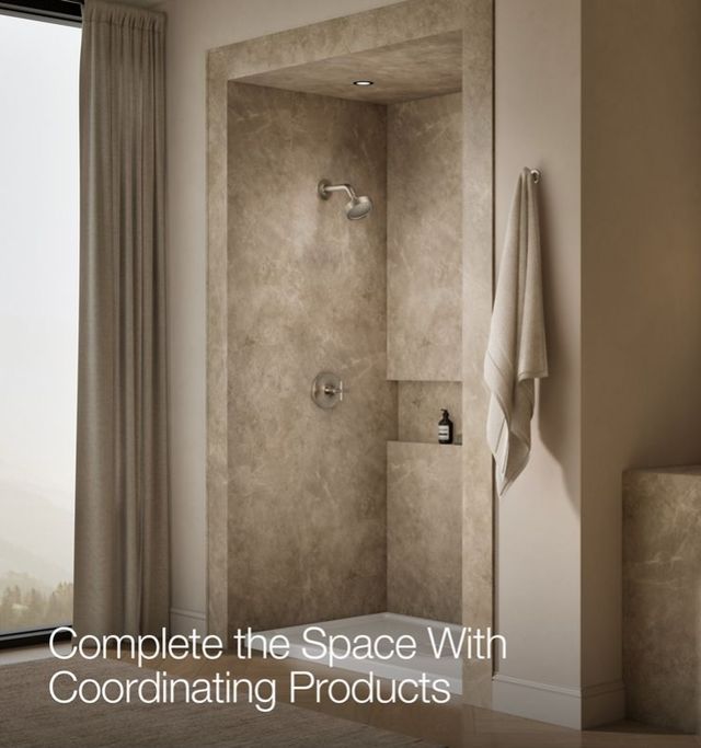 KOHLER® Purist® Rite-Temp® Vibrant Brushed Bronze 1.75 GPM Shower Trim Kit with Cross Handle-4