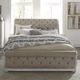 Liberty Furniture Magnolia Manor Antique White Queen Upholstered Sleigh Bed-1