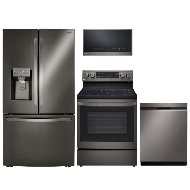 LG 4 Piece PrintProof™ Black Stainless Steel Kitchen Package-0