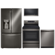 LG 4 Piece PrintProof™ Black Stainless Steel Kitchen Package-0