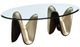 Michael Amini® Houston Glass Top Cocktail Table with Walnut Base-0