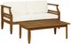Linon Corolla Brown/Beige Acacia/Fabric Outdoor Conversation Set-0