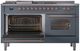Ilve® Nostalgie II Series 60" Blue Grey Pro Style Dual Fuel Range-3