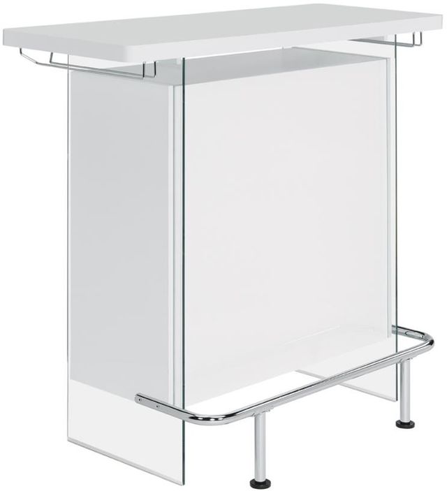 Coaster® Bar Unit with Footrest and Glass Side Panels-0