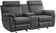 Homelegance® Clifton Gray Double Manual Reclining Glider Loveseat with Center Console-0