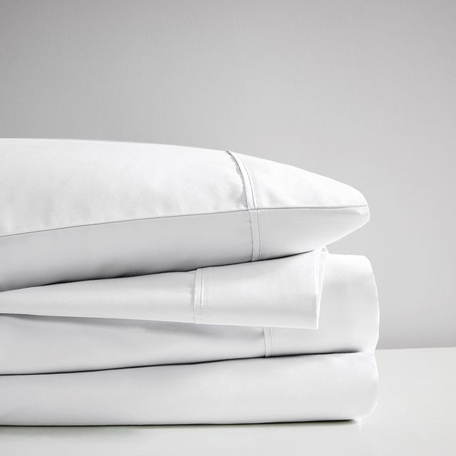 Olliix by Madison Park 525 Thread Count White King Cotton Rich Sheet Set-1