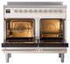 Ilve® Nostalgie II Noblesse 40'' Antique White Pro Style Induction Range with Chrome Trim-2
