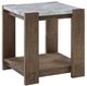 Steve Silver Co. Libby Gray End Table with Dusty Caramel Base-0
