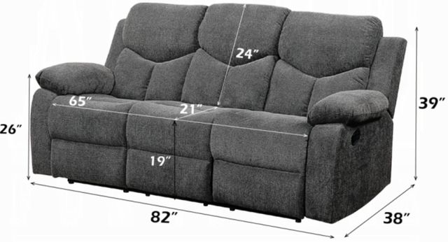 ACME Furniture Kalen Gray Reclining Loveseat-2