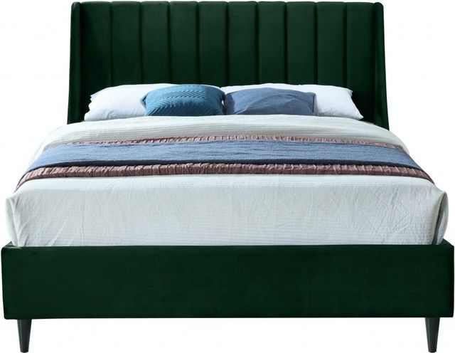 Meridian Furniture Eva Green Velvet Queen Bed-1
