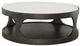 Fairfield® Ashbury White Carrara Marble Top Cocktail Table with Gray Base-0