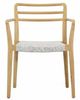 Dovetail Furniture Detta Natural/White Rope/Wooden Outdoor Dining Chair-2