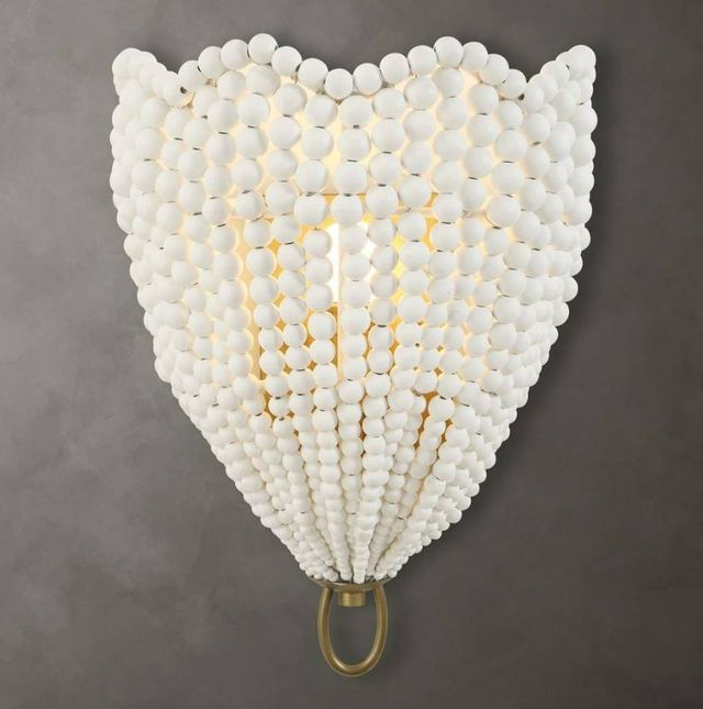 Uttermost® Biddeford Matte White Sconce with Matte Gold Accent-1