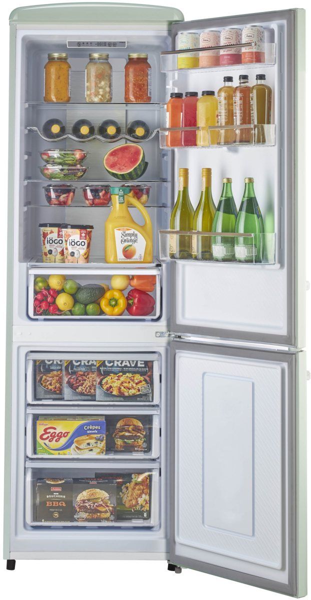 Unique® Appliances Classic Retro 12.0 Cu. Ft. Summer Mint Green Bottom Freezer Refrigerator-2