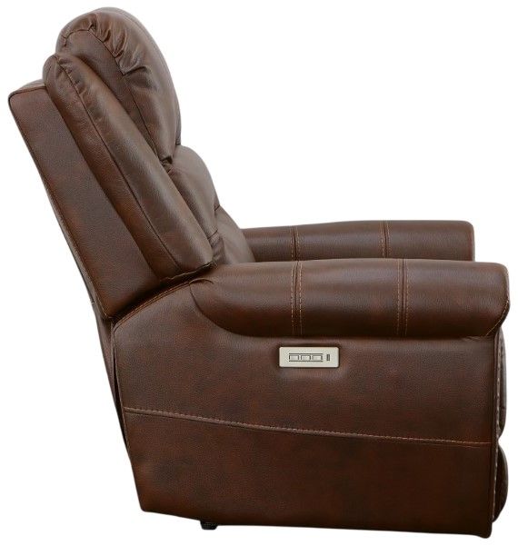 Flexsteel® Oscar Brown Power Recliner with Power Headrest and Lumbar-3