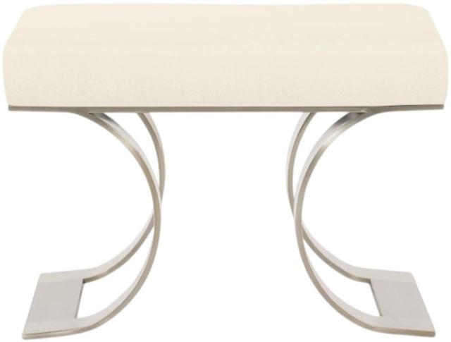 Bernhardt Axiom Brushed Silver/White Bench-2