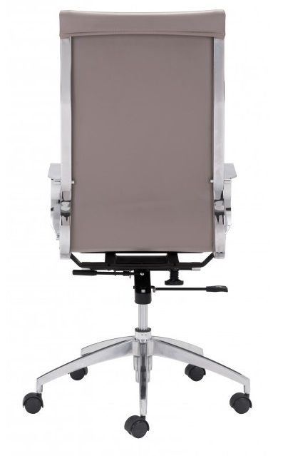 Zuo® Modern Glider Taupe High Back Office Chair-1