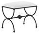 Currey & Company Agora White Muslin Ottoman-0