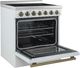 FORNO® Paolo 30" White Pro Style Electric Range with True Convection Oven-2