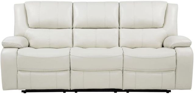 Coaster® Camila White Upholstered Motion Reclining Sofa-4