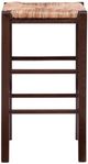 Linon Venezia 2-Piece Walnut Rush Seat Backless Bar Stool Set-3