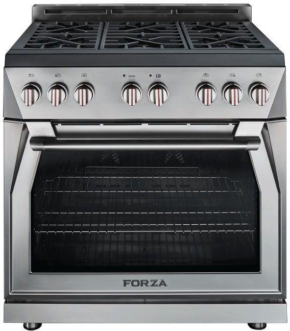 Forza™ 36" Stainless Steel Pro Style Natural Gas Range-0