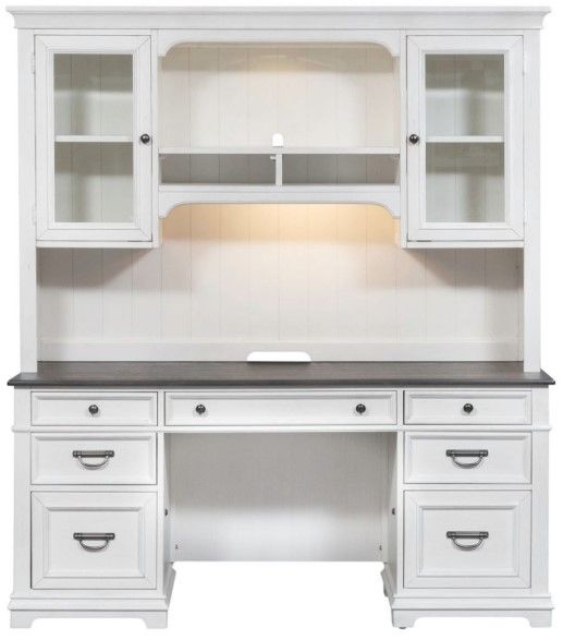 Liberty Furniture Allyson Park Charcoal/Wirebrushed White Credenza and Hutch-2