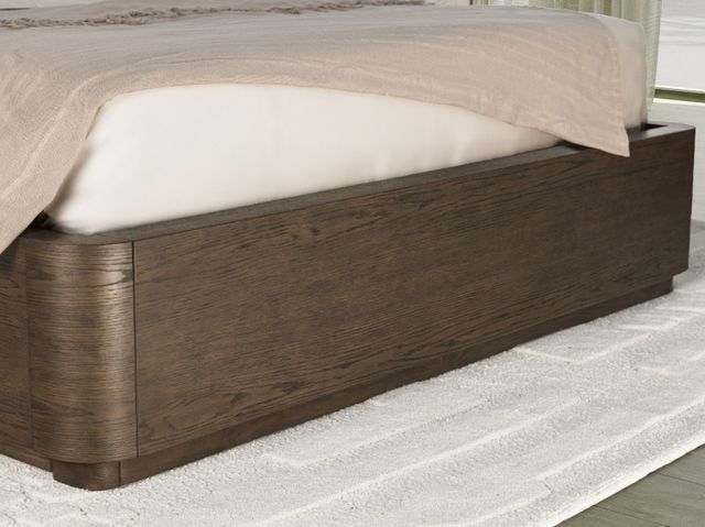 Flexsteel® Athens Chocolate Brown/Ivory Queen Upholstered Panel Bed-3