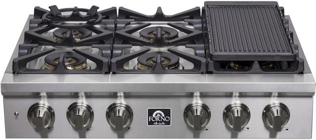 FORNO® ALTA QUALITA 36" Stainless Steel Pro-Style Gas Rangetop-1